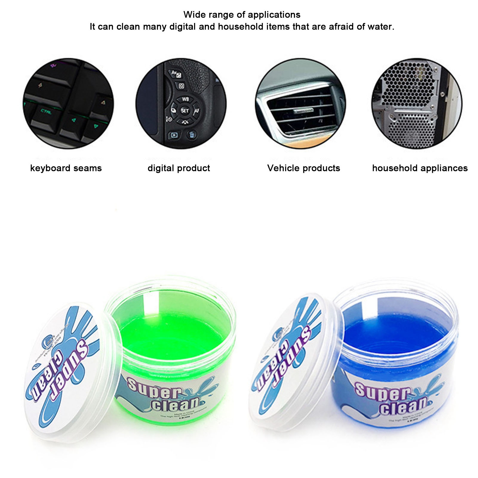 160g Car Cleaning Gels Universal Car Interior Detailing Cleaner Tools Keybo ND - Afbeelding 16 van 18