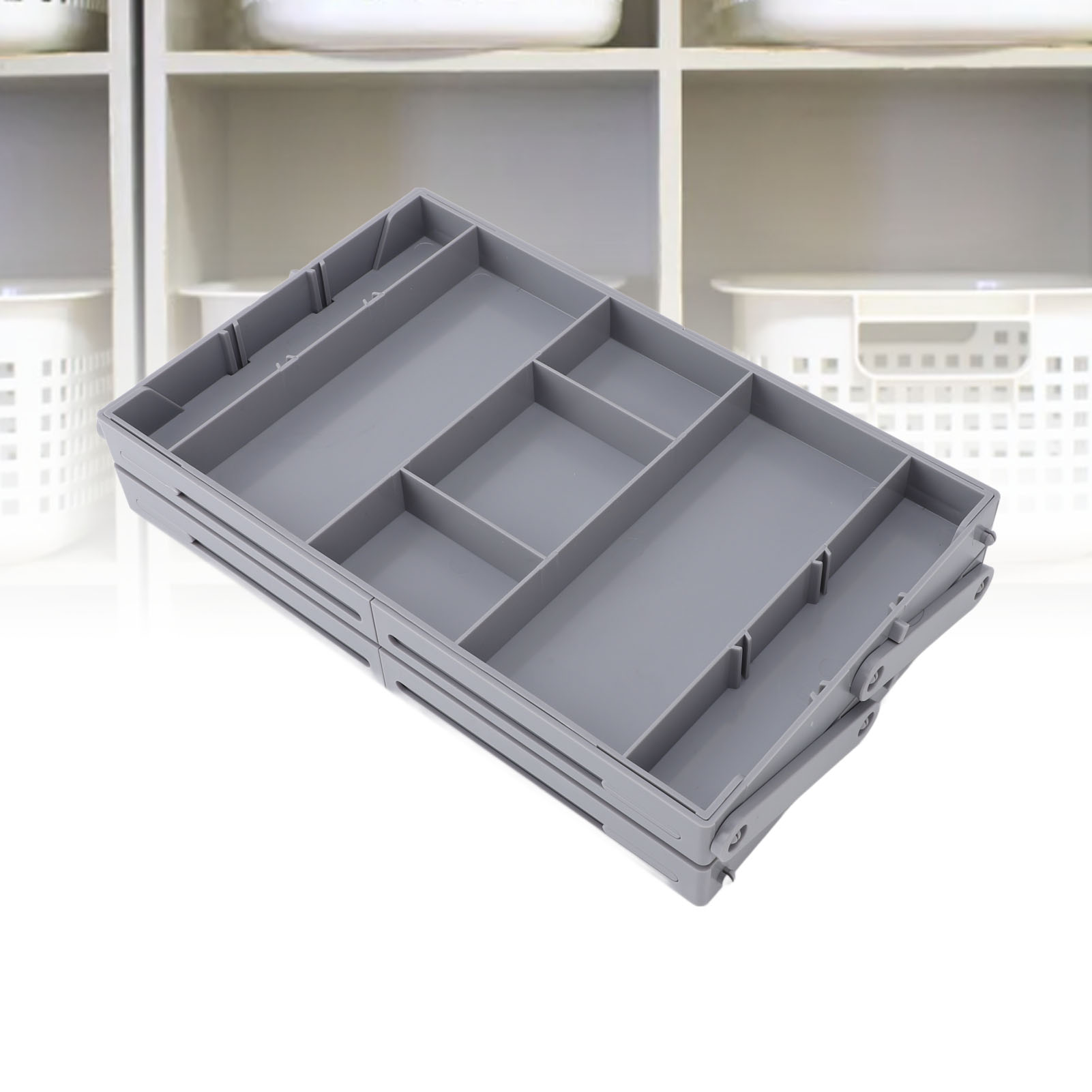Drawer Organizer Single Row Expandable Folding Jewelry Organizer Tray - Picture 13 of 18