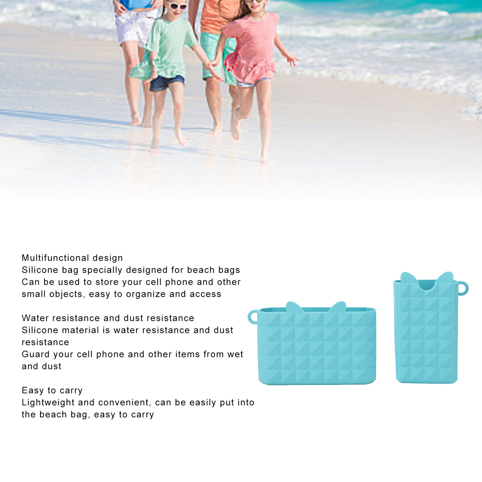 Sac de plage tendance support de téléphone en silicone pour les amateurs de plage - Photo 13 sur 24