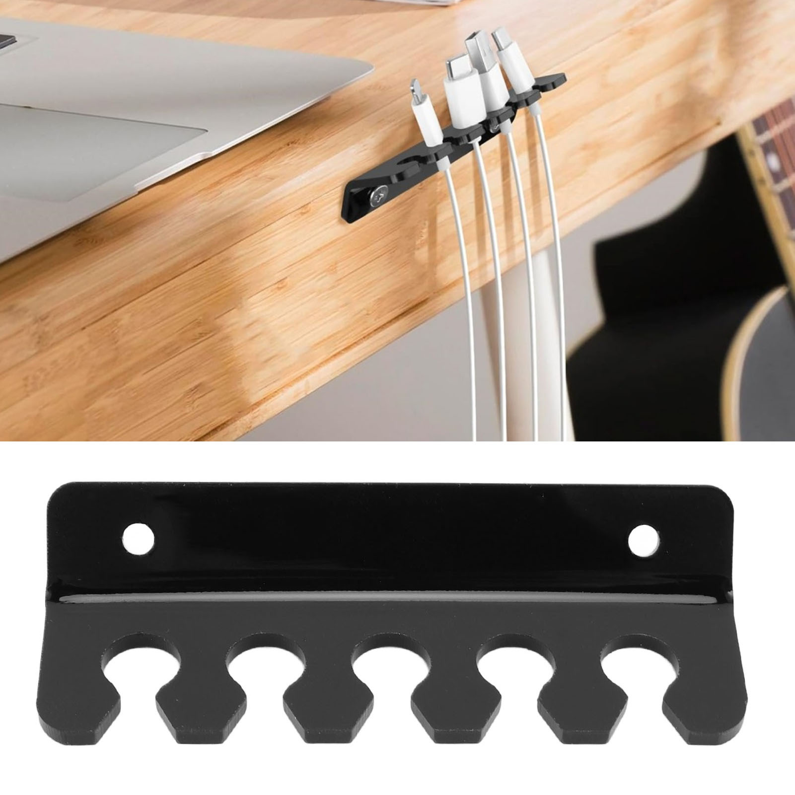 4 Pcs Cable Holder Clip 5 Slots Acrylic Phone Tablet Charging Cord Management FR - Photo 13/18