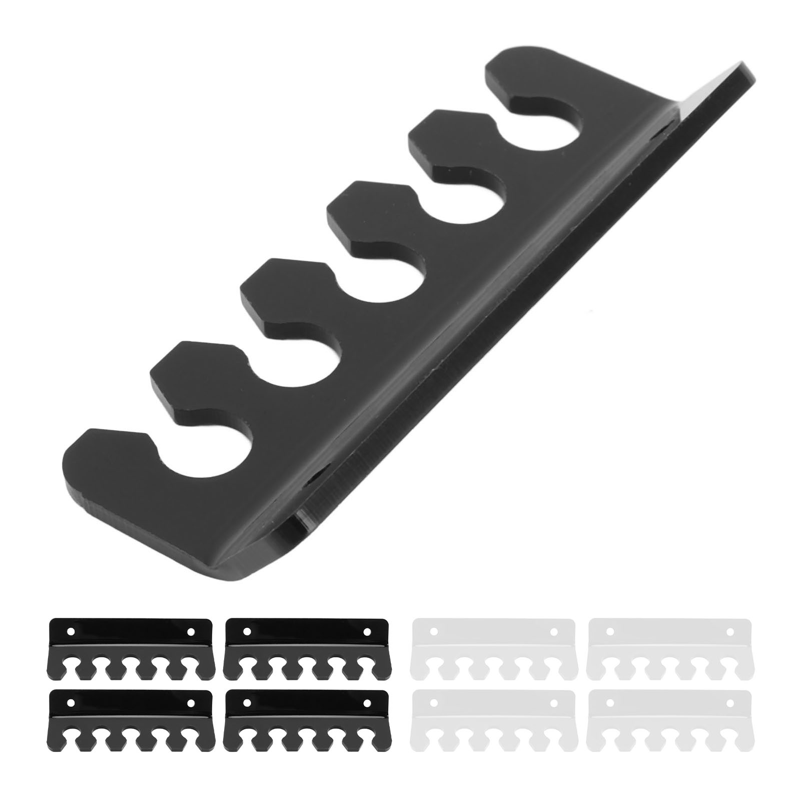 4 Pcs Cable Holder Clip 5 Slots Acrylic Phone Tablet Charging Cord Management FR - Photo 17/18