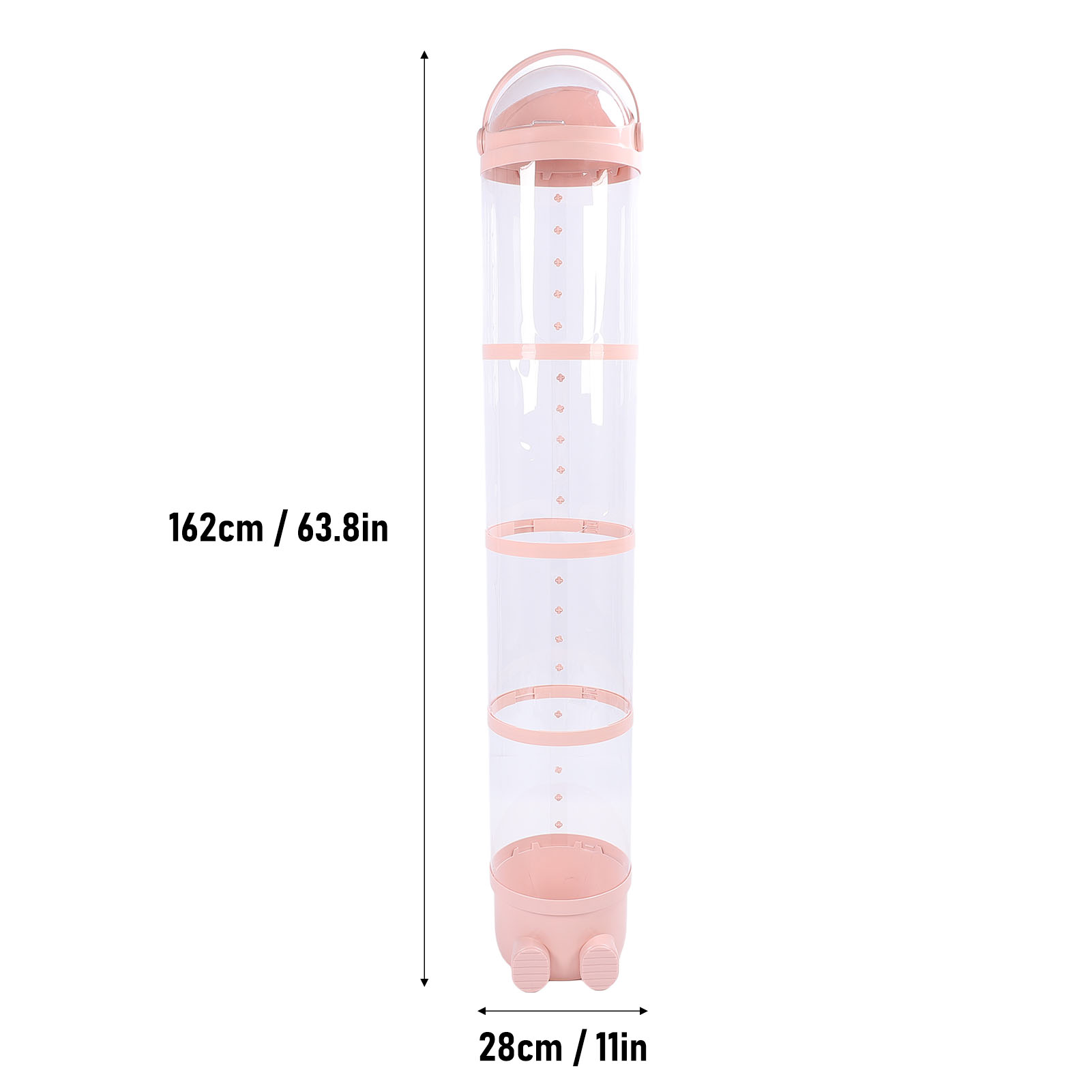HG Tube De Rangement Pour Animaux En Peluche 162Cm Lumière Réglable Transparent - Photo 13/21