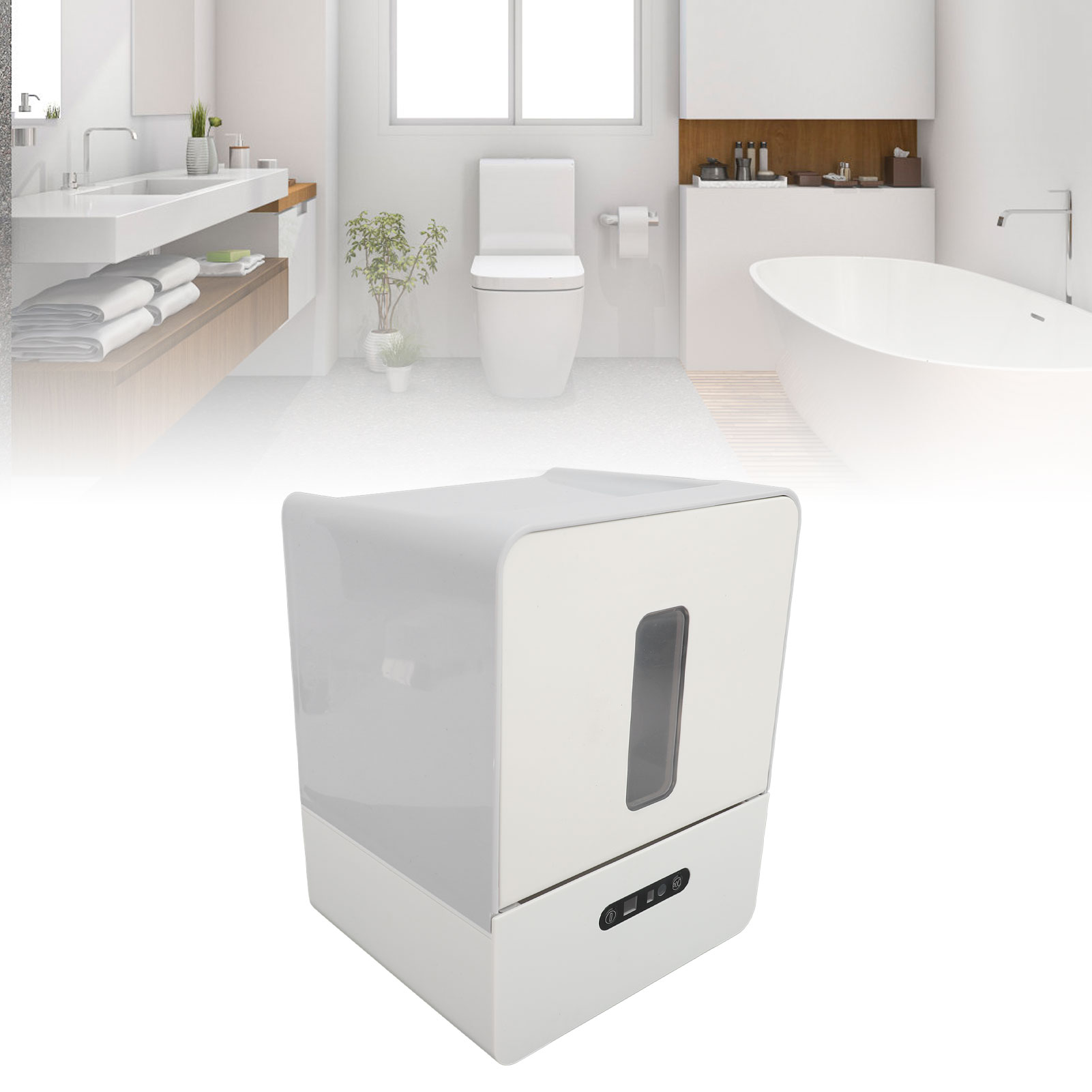Dispenser Asciugamani Carta Touchless Automatico con Luce Notturna per WC Cucina SP - Foto 14 di 18