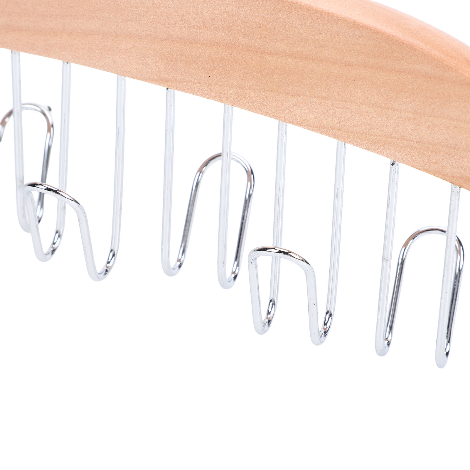 Tie Rack Wave Wood Hooks Storage For Ties Belts - Picture 26 of 34
