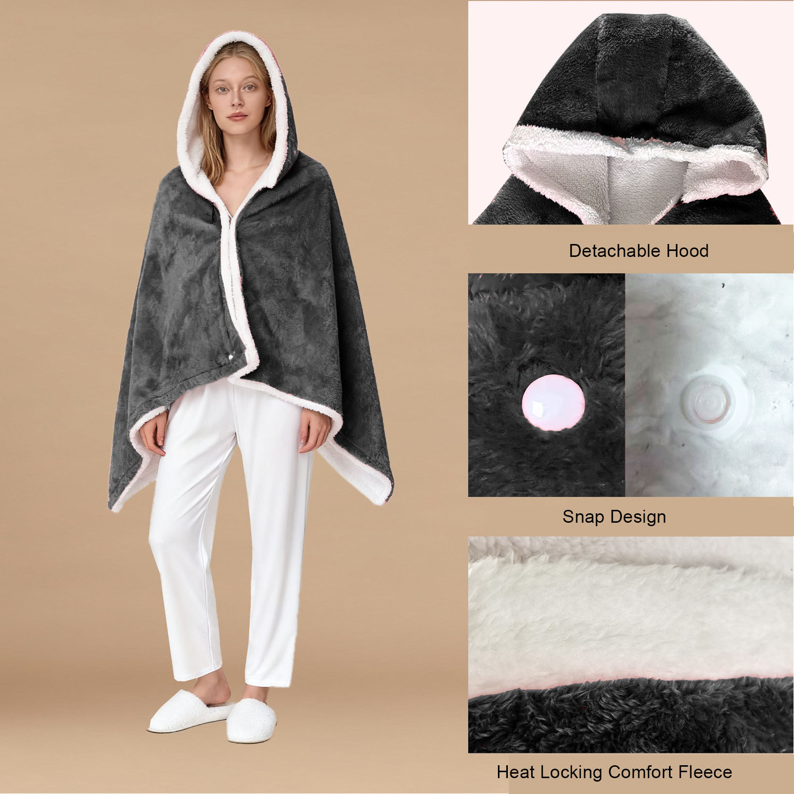 9-Setting Heated Throw Blanket For Home Office - Picture 15 of 18