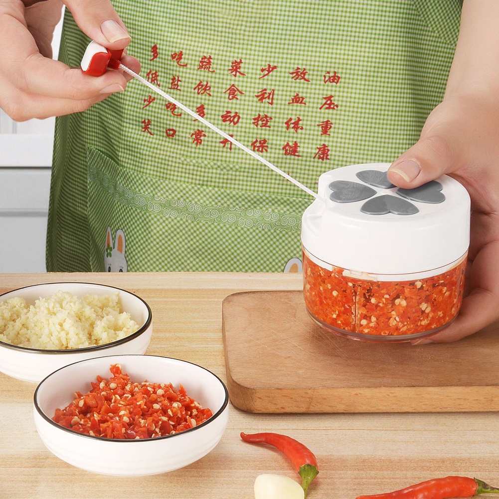 Household Manual Pull Food Garlic Ginger Vegetable Grinder Chopper Mincer