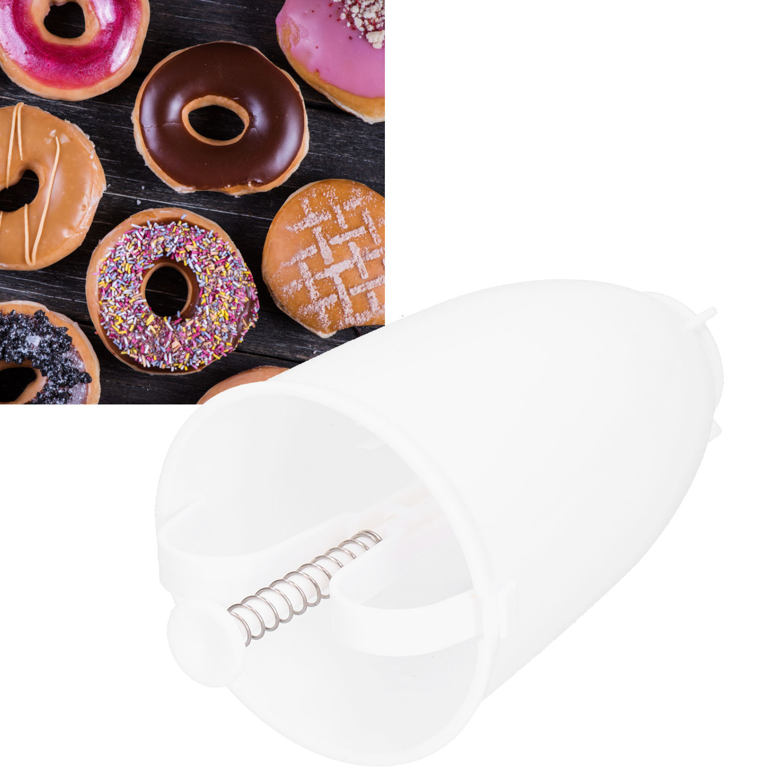 DIY Donut Maker Food Grade Manual Biscuits Doughnut Making Mold Kitchen Baking