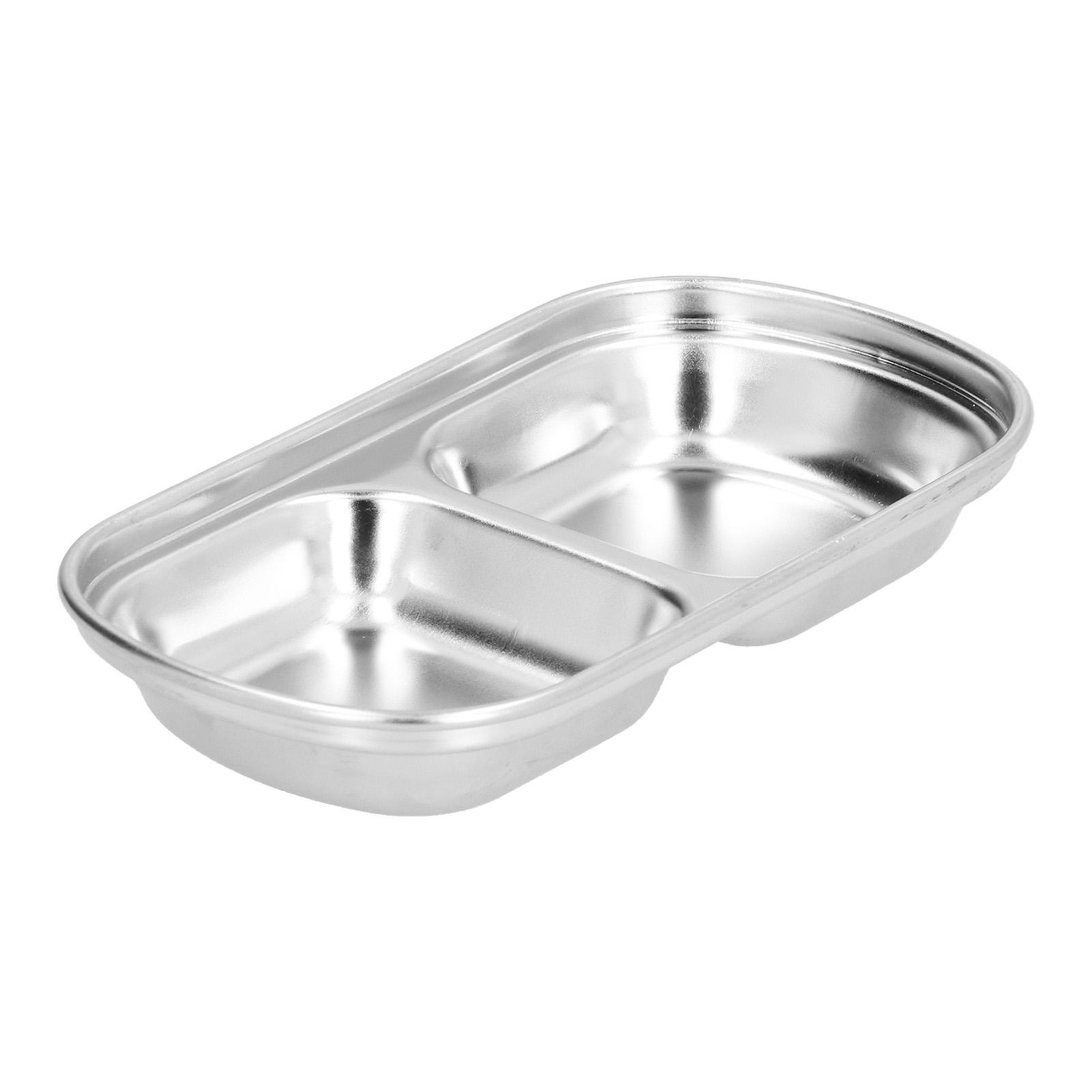 NEW Seasoning Dish Stainless Steel Thickened Hot Pot Sauce Divided Grid Snack