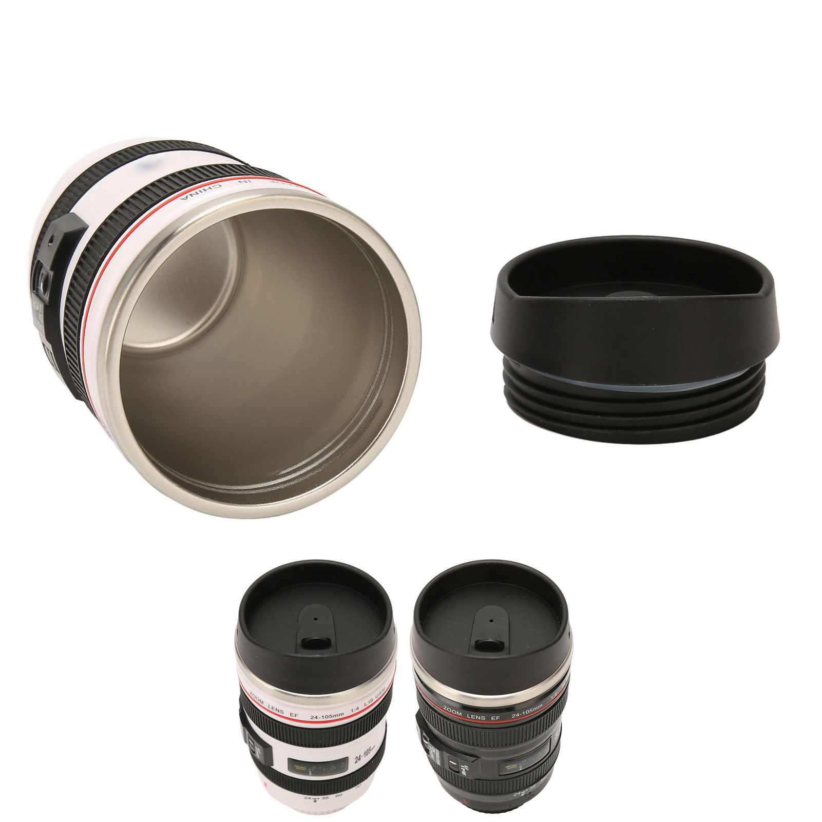 EC Stainless Steel Camera Lens Coffee Mug Photographer Camera Mug Travel Coffee - Picture 17 of 18