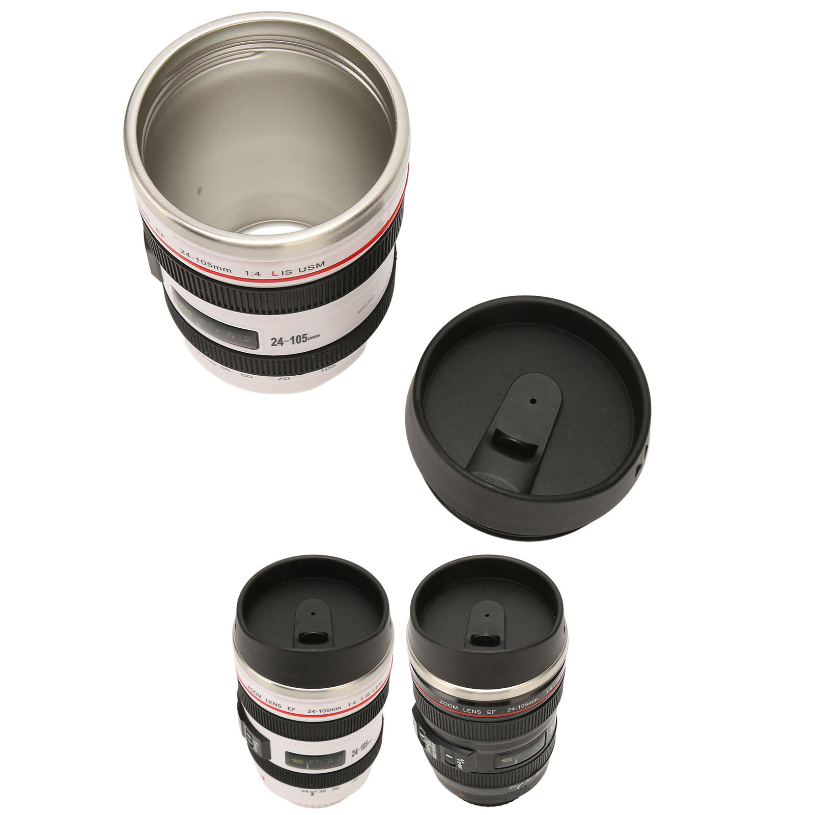 EC Stainless Steel Camera Lens Coffee Mug Photographer Camera Mug Travel Coffee - Picture 16 of 18