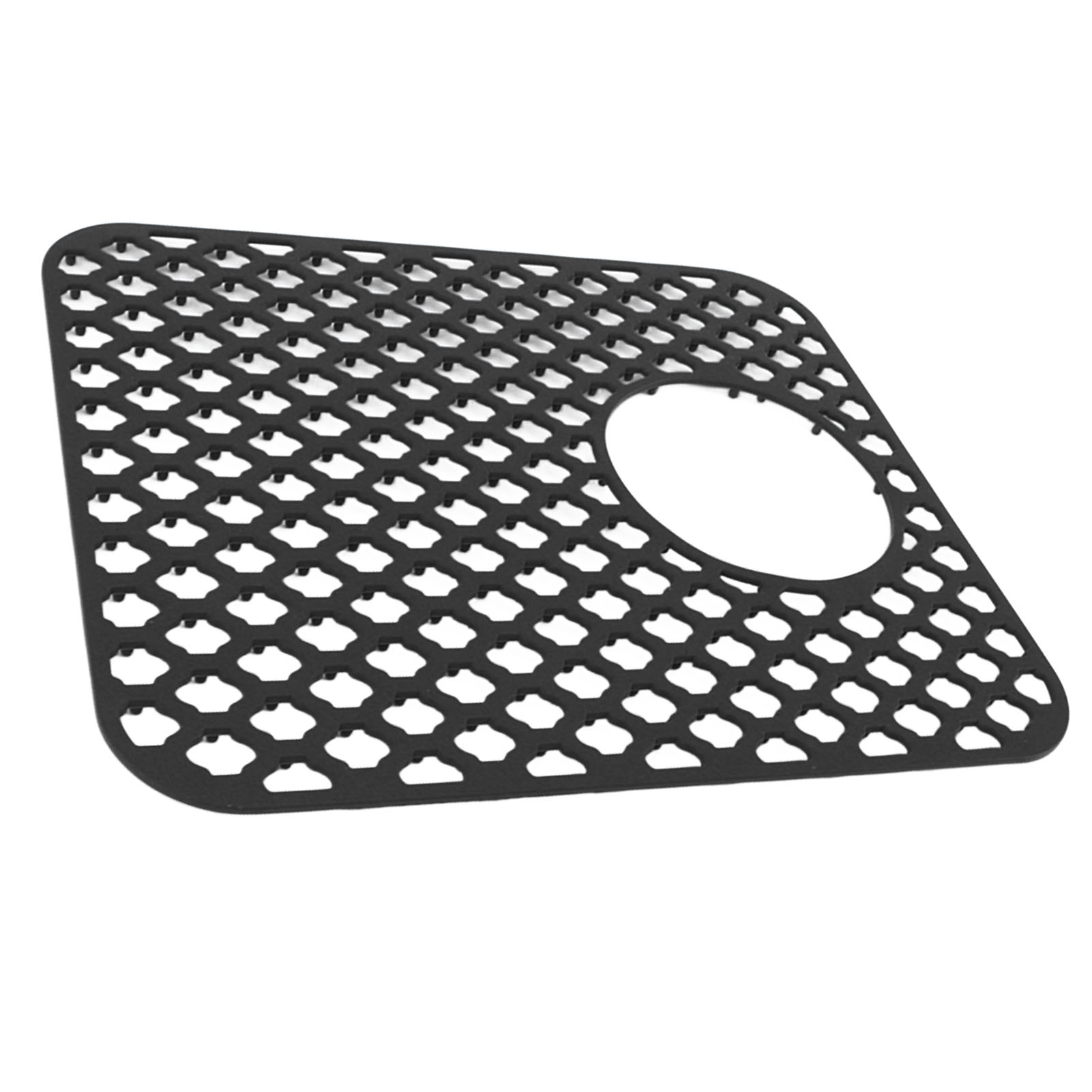 Sink Mat Silisone Protector With Side Drain Hole Anti Slip Scratch Easy