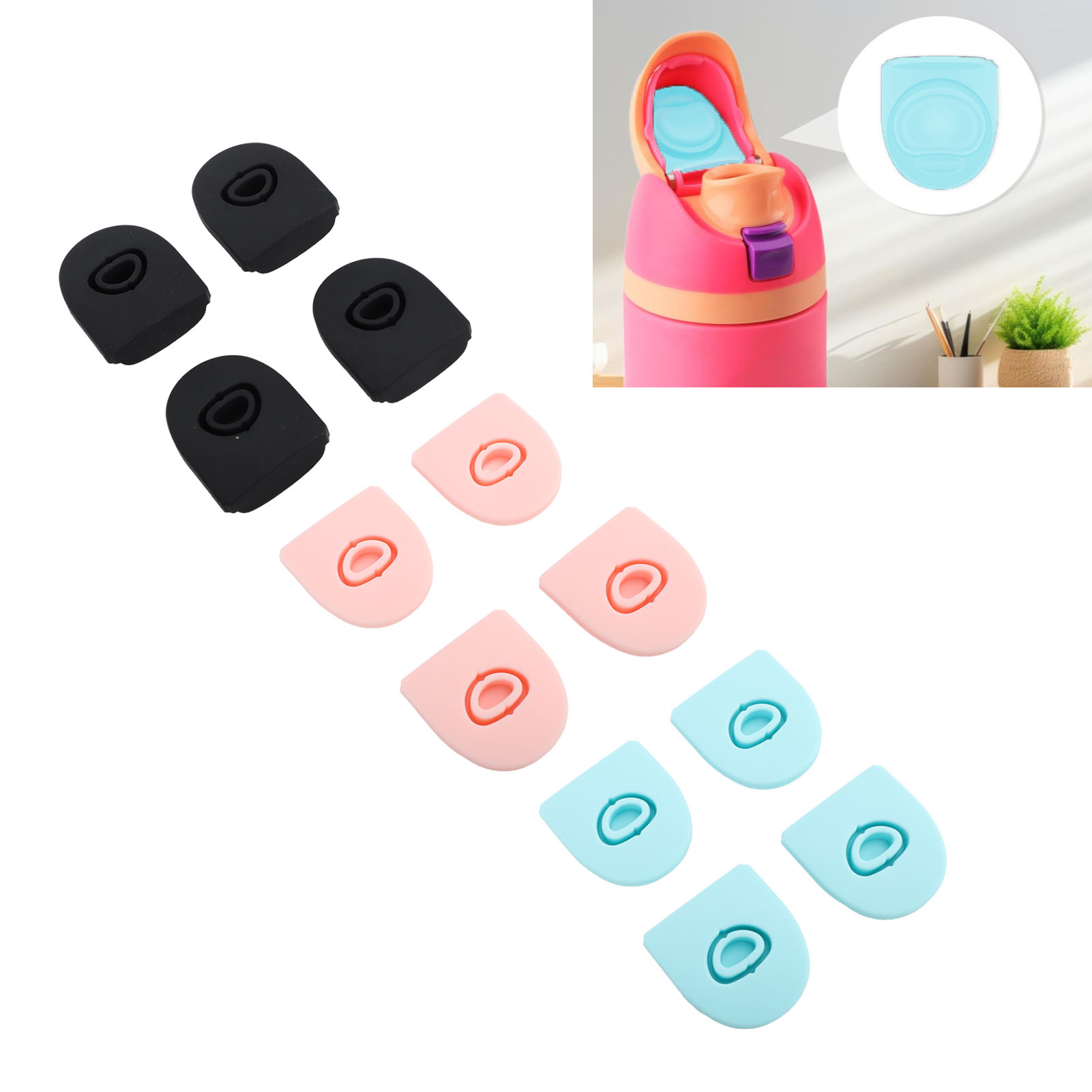 4pcs Replacement Stopper Compatible For Owala FreeSip Silicone Anti SpilLid - Picture 27 of 31