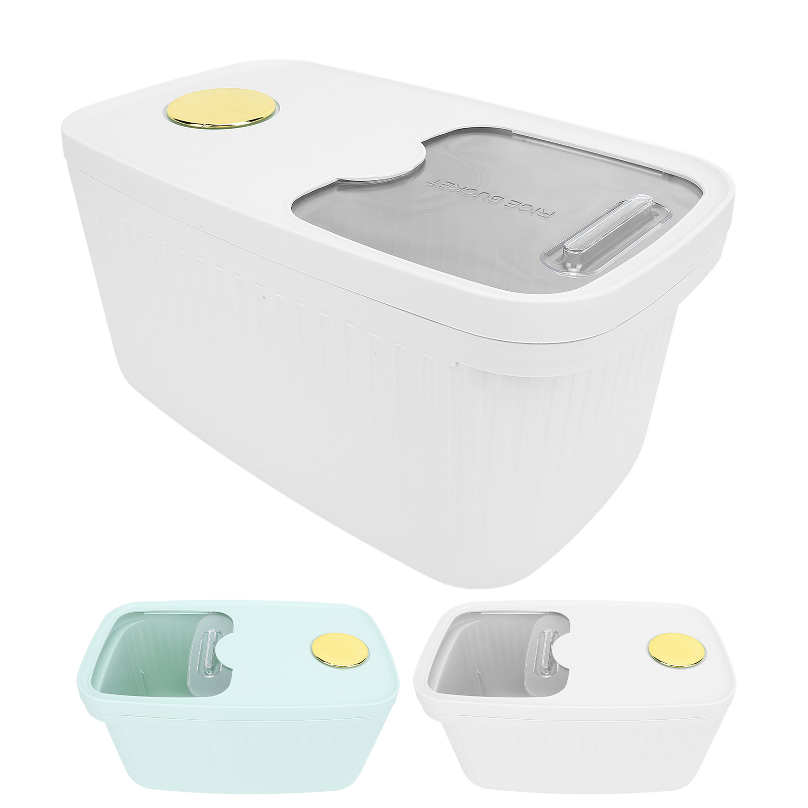 Rice Container Airtight 22lbs Large Capacity Rice Storage Bin W/Transparent - Picture 18 of 18