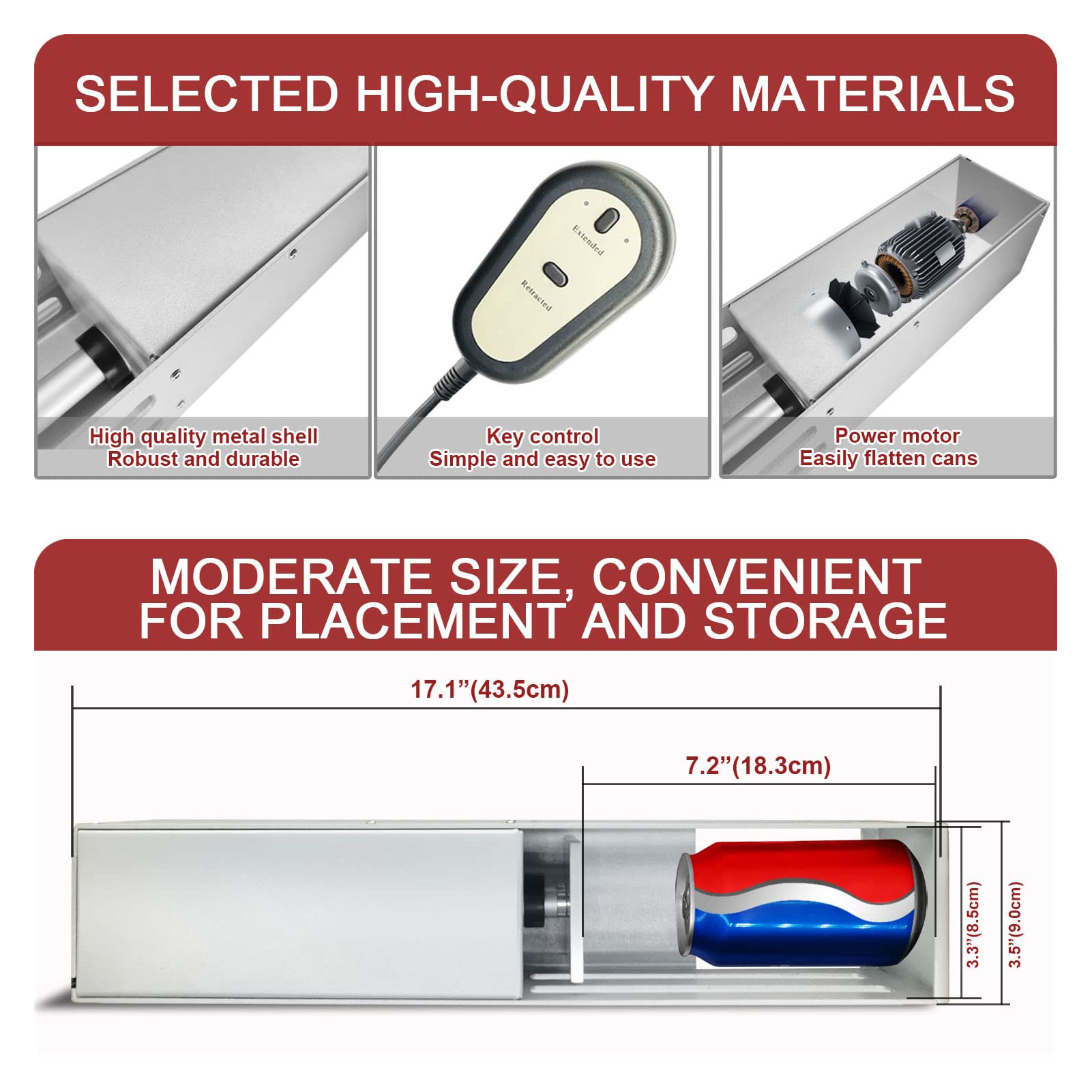 Trituradora de latas automática para reciclaje trituradora de latas eléctrica de metal para latas de aluminio - Imagen 14 de 18