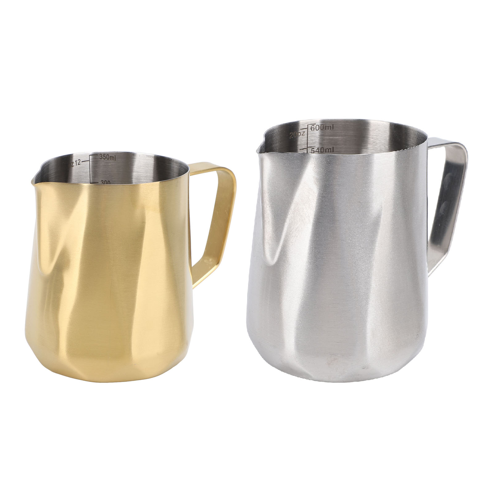 Milk Frothing Pitcher 304 Stainless Steel Professional Pointed Spouted Rhombu FF - Picture 23 of 28