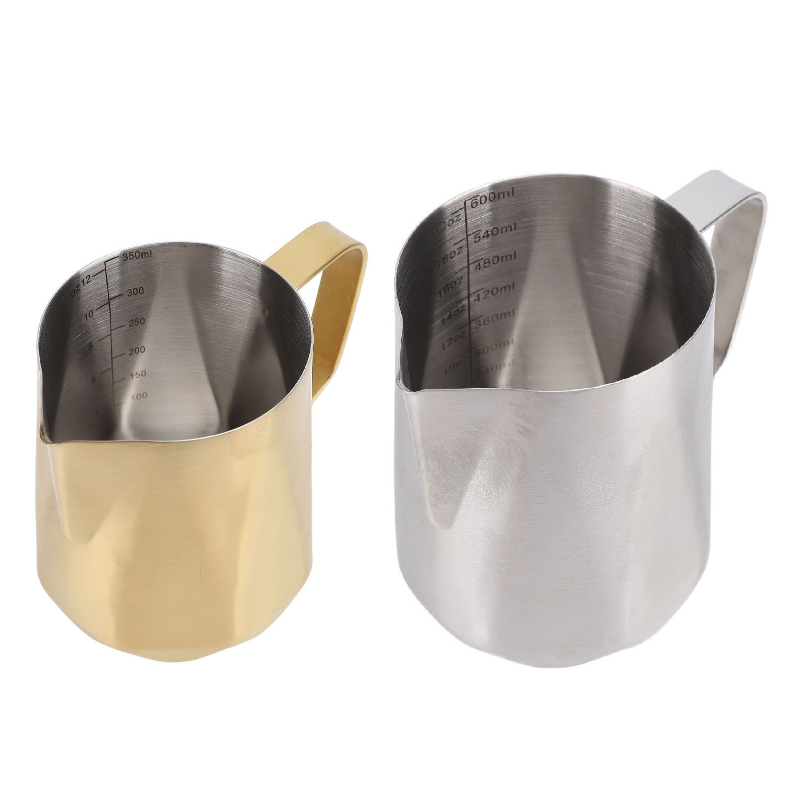 Milk Frothing Pitcher 304 Stainless Steel Professional Pointed Spouted Rhombu FF - Picture 27 of 28