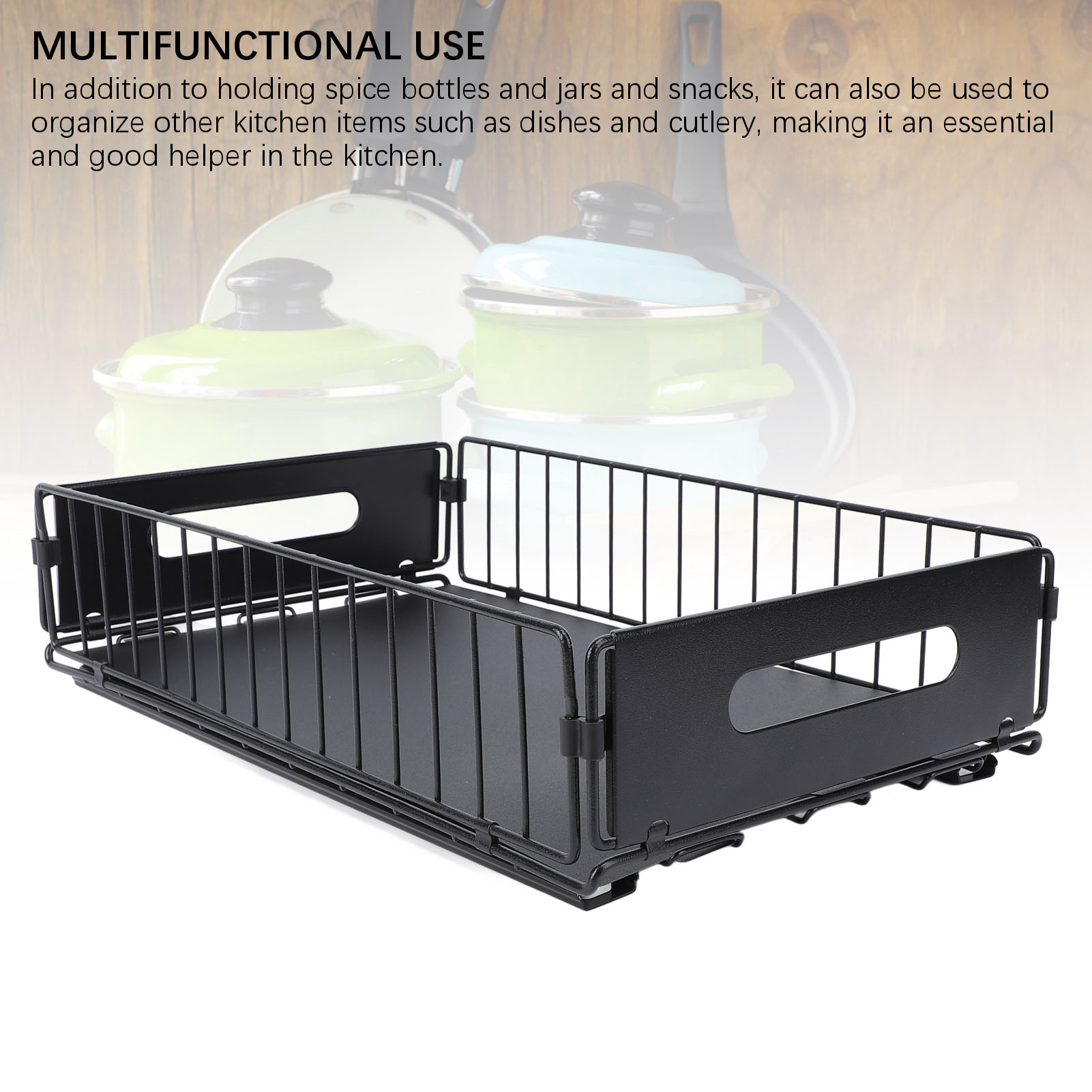 2PCS Pull Out Cabinet Organizer Metal Flexible Multifunctional Pull Out Spice FF - Picture 29 of 30