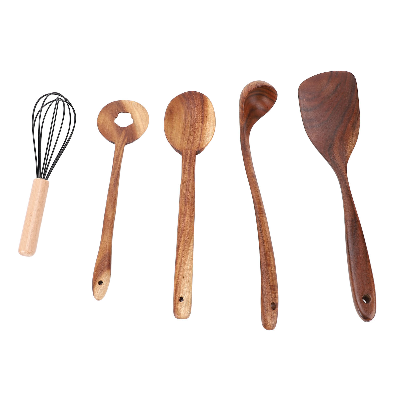 Cucchiai in Legno per Cucina Set Comfort Grip Utensili da Cucina Leggeri - Foto 15 di 18