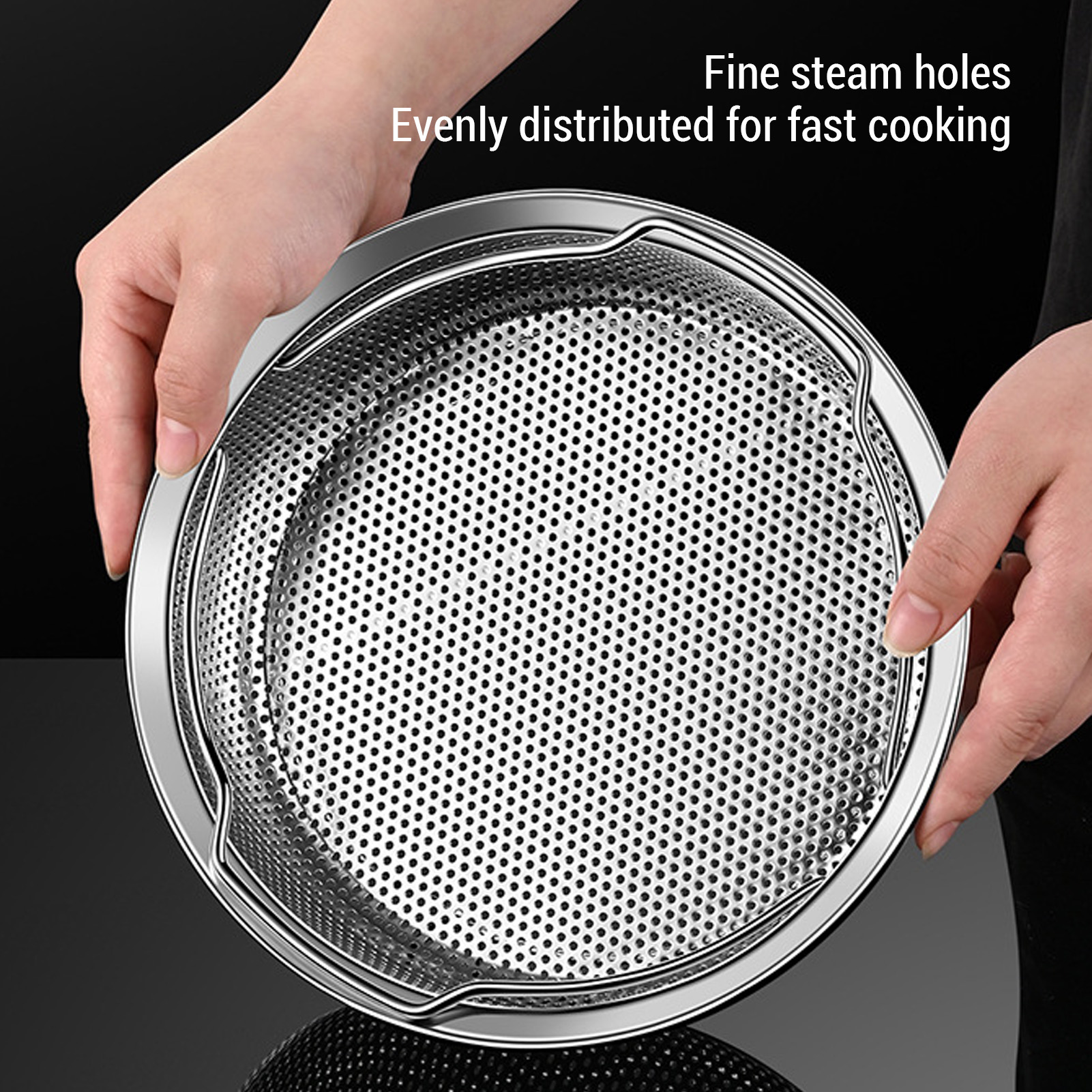 Steam Basket With Foldable Handle 304 Stainless Steel Multifunctional US - Picture 27 of 33
