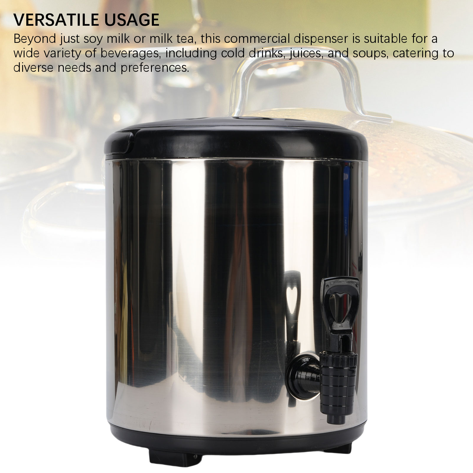 6L Insulated Beverage Dispenser 304 Stainless Steel Portable Hot And Cold US - Picture 29 of 30