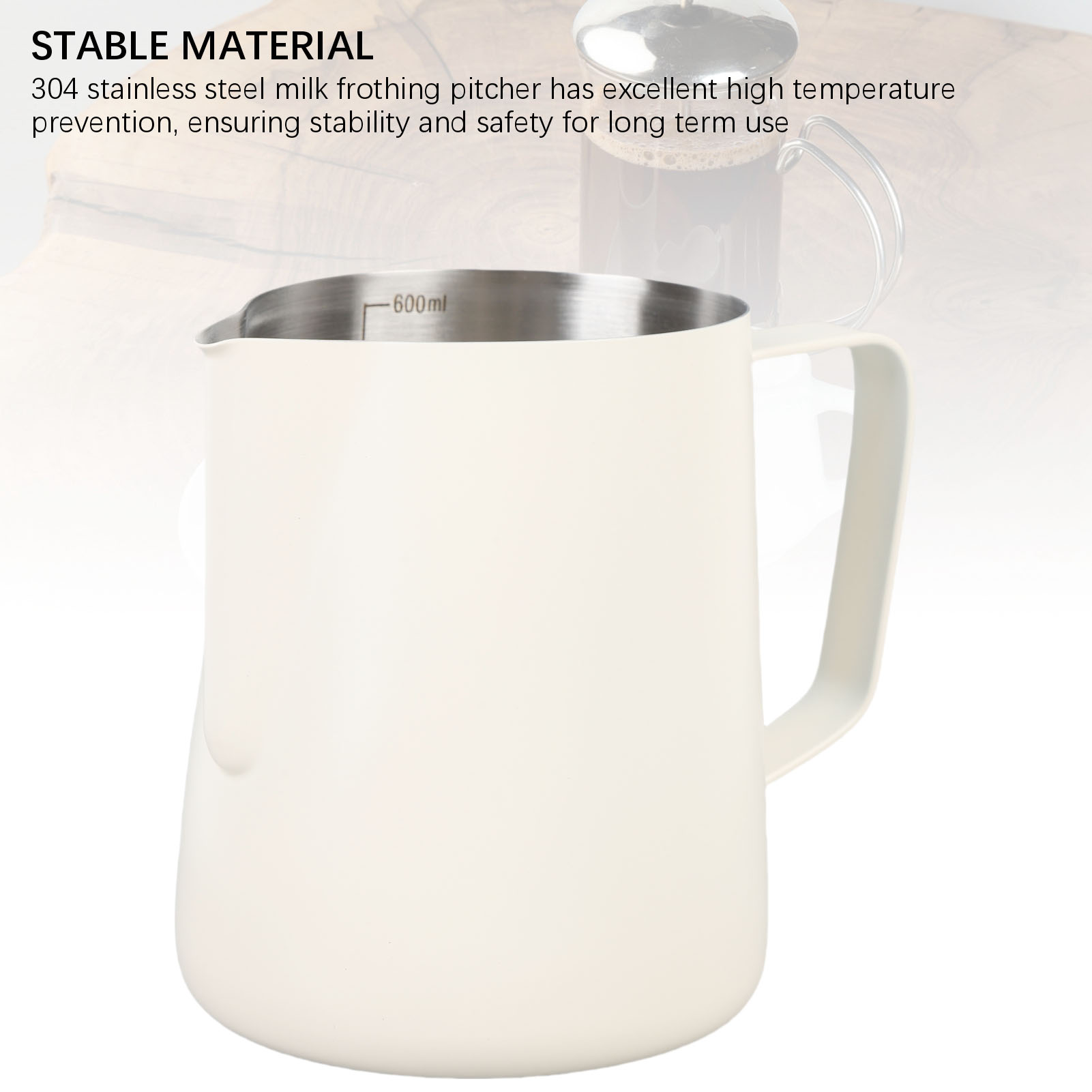 304 Stainless Steel Milk Pitcher with Pointed Spout for Latte Art Design - Picture 19 of 24