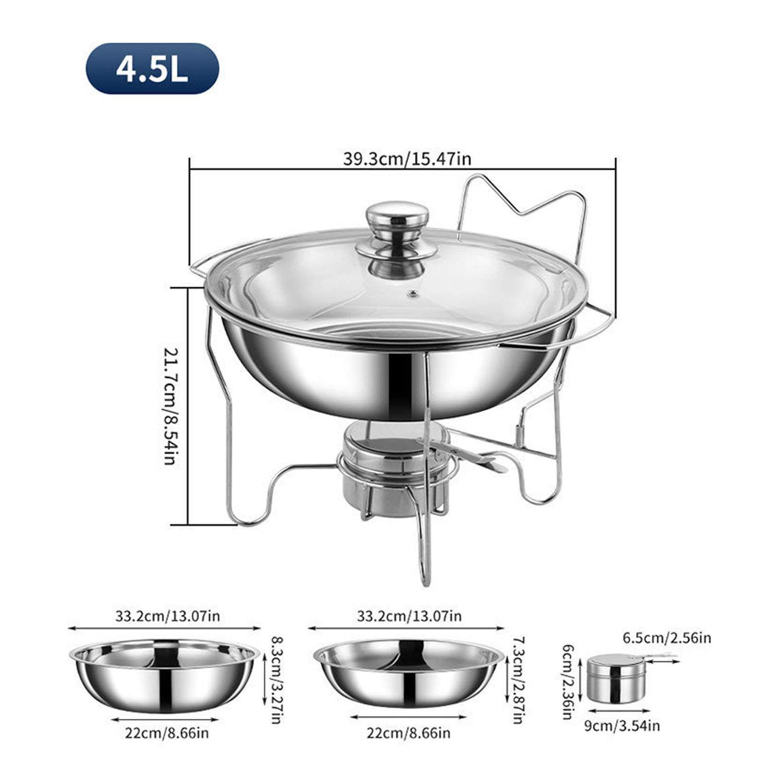 Hotel Restaurant Food Warmer Stainless Steel Alcohol Stove - Picture 31 of 33