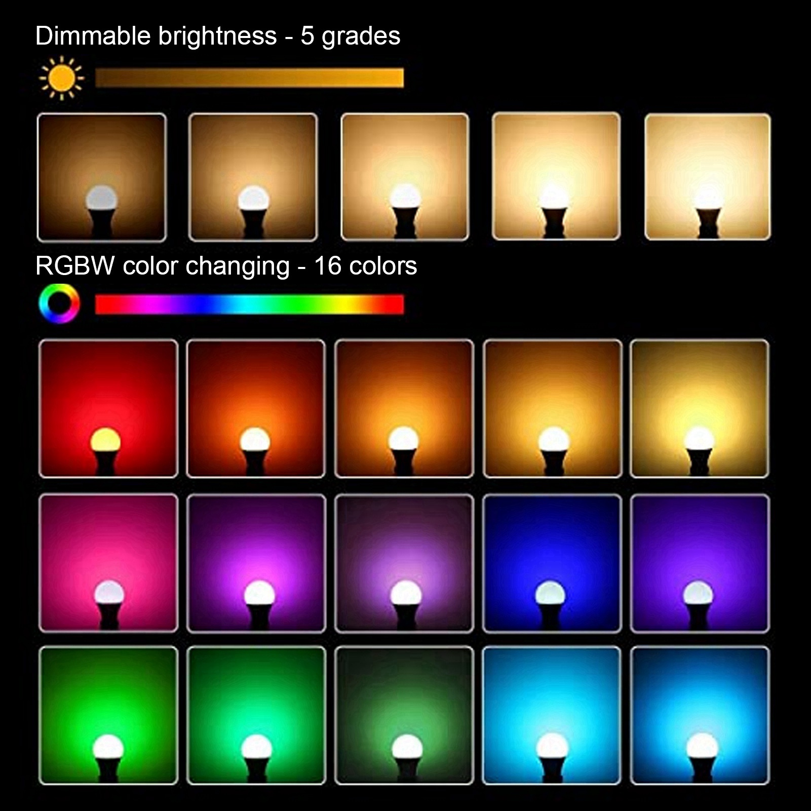 45W LED RGB Bulb Light Colorful Changeable Remote Control Lamp For Bedroom GFL - Picture 29 of 30