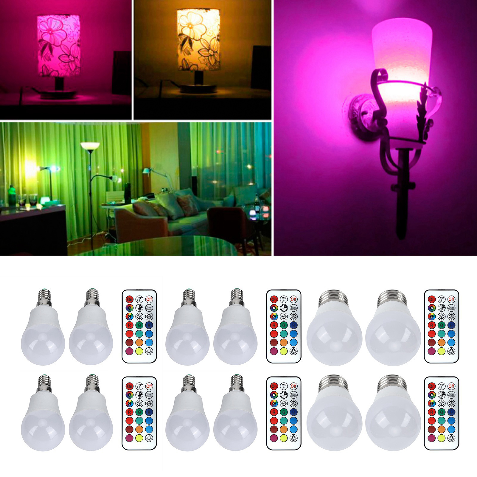 45W LED RGB Bulb Light Colorful Changeable Remote Control Lamp For Bedroom XAT - Picture 27 of 30