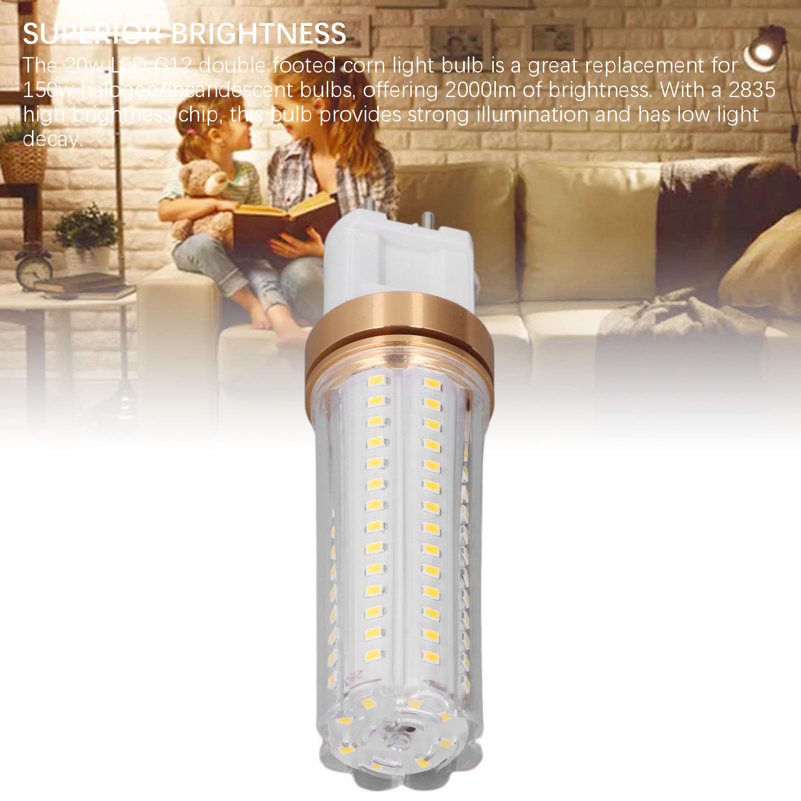2 Pcs 20W G12 LED Corn Light Bulb 2000LM 360 Degree Lighting Angle SMD Chip L US - Picture 31 of 33