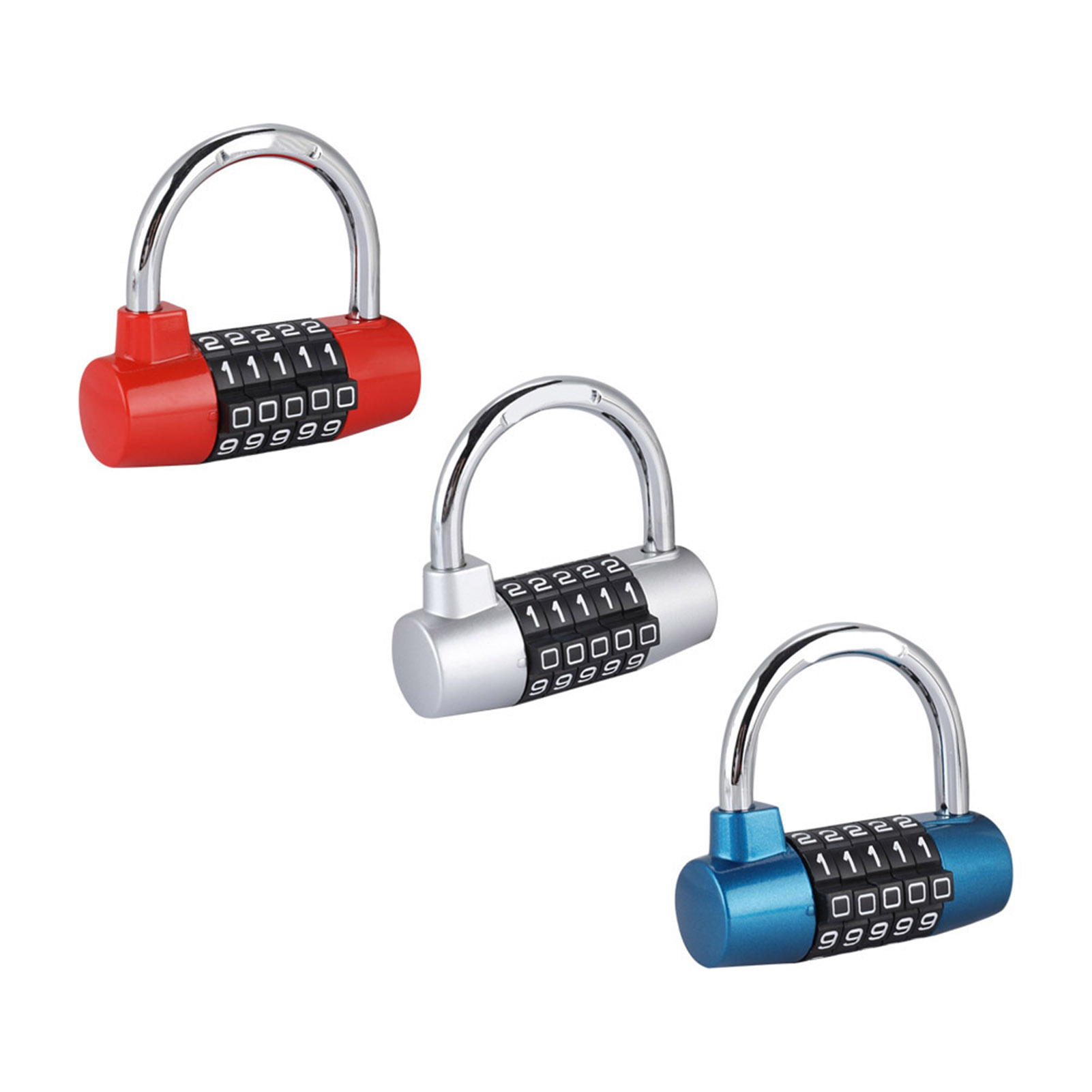 5 Digit Code Lock Padlock U Shaped Suitcase Door Combination Lock