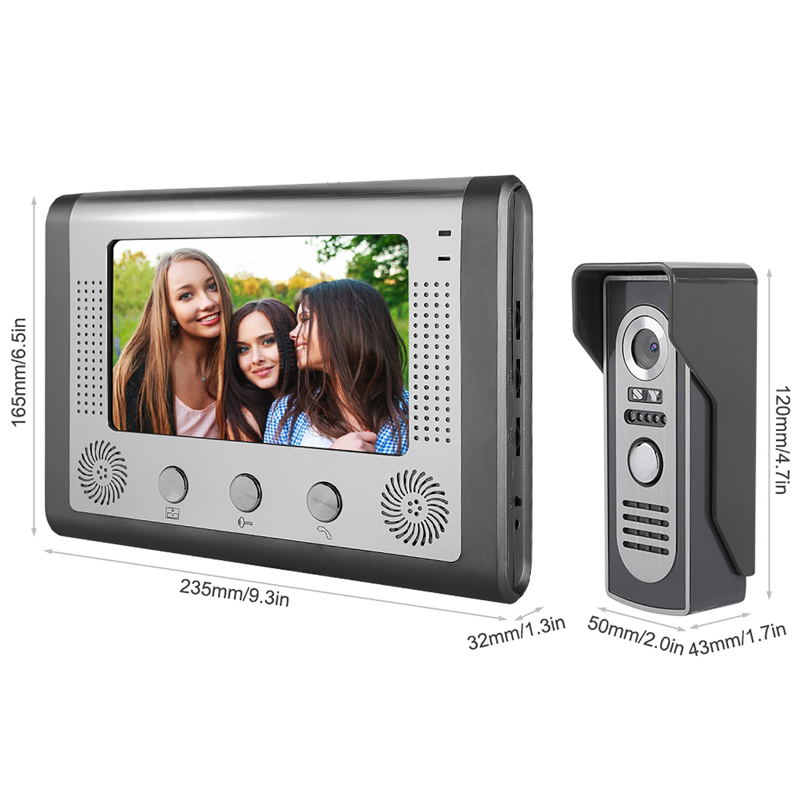 7inch Wired Photo Shooting Touch Screen Video Intercom Doorbell Door Phone 1 DOB - Picture 11 of 14
