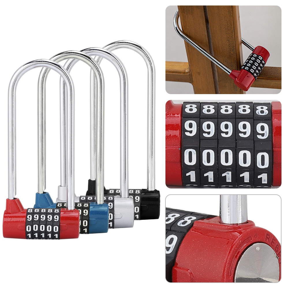 Zinc Alloy U Shape Combination Digit Password Code Lock Extra Long Cabinet Do FY - Bild 12 von 22