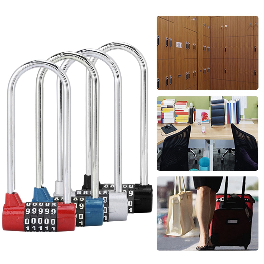 Zinc Alloy U Shape Combination Digit Password Code Lock Extra Long Cabinet Do CB - Bild 21 von 22