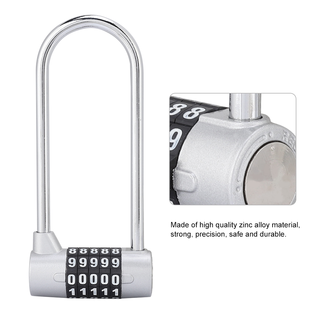Zinc Alloy U Shape Combination Digit Password Code Lock Extra Long Cabinet Do CB - Bild 14 von 22