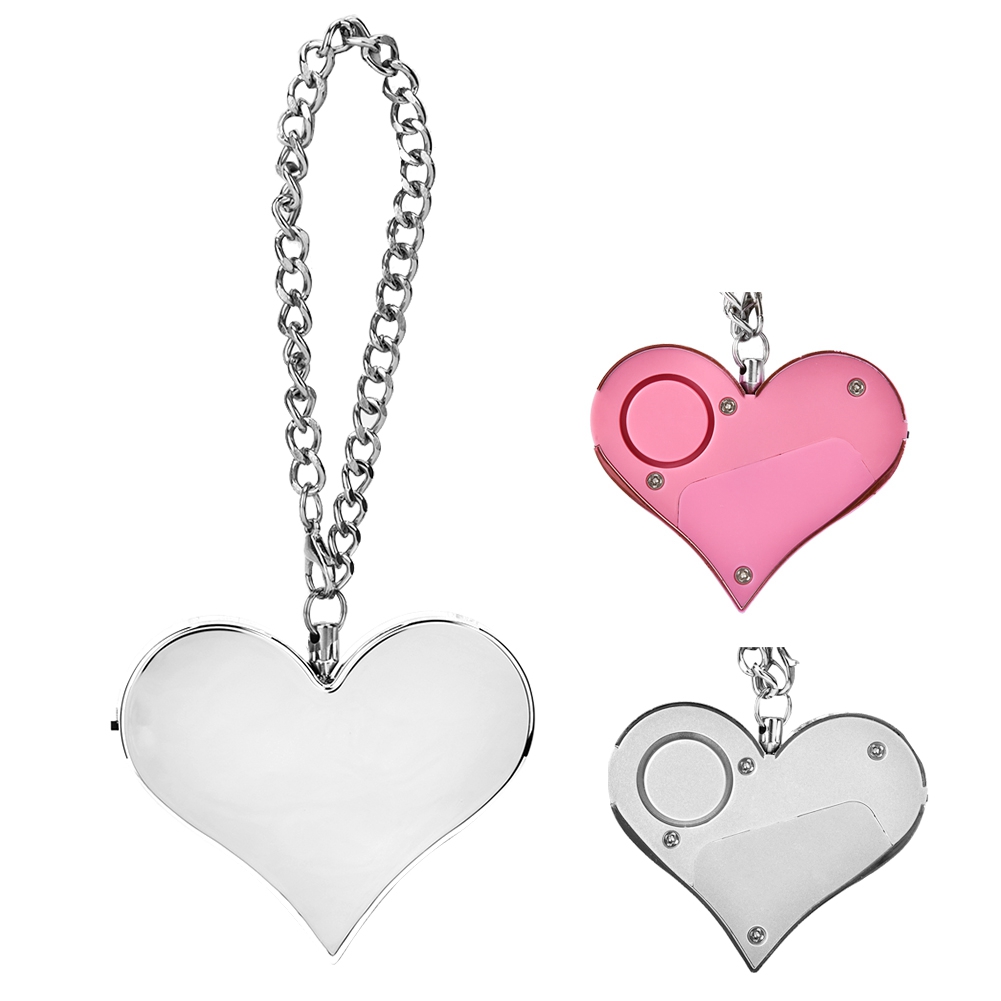 130DB Heart Shape Personal Security Alarm Keychain Emergency Self Defense Si GF0 - Picture 11 of 13