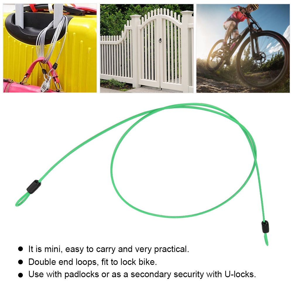 Cycling Sports Internal Steel Wire And External Plastic Security Loop Cable B FY - Afbeelding 9 van 16