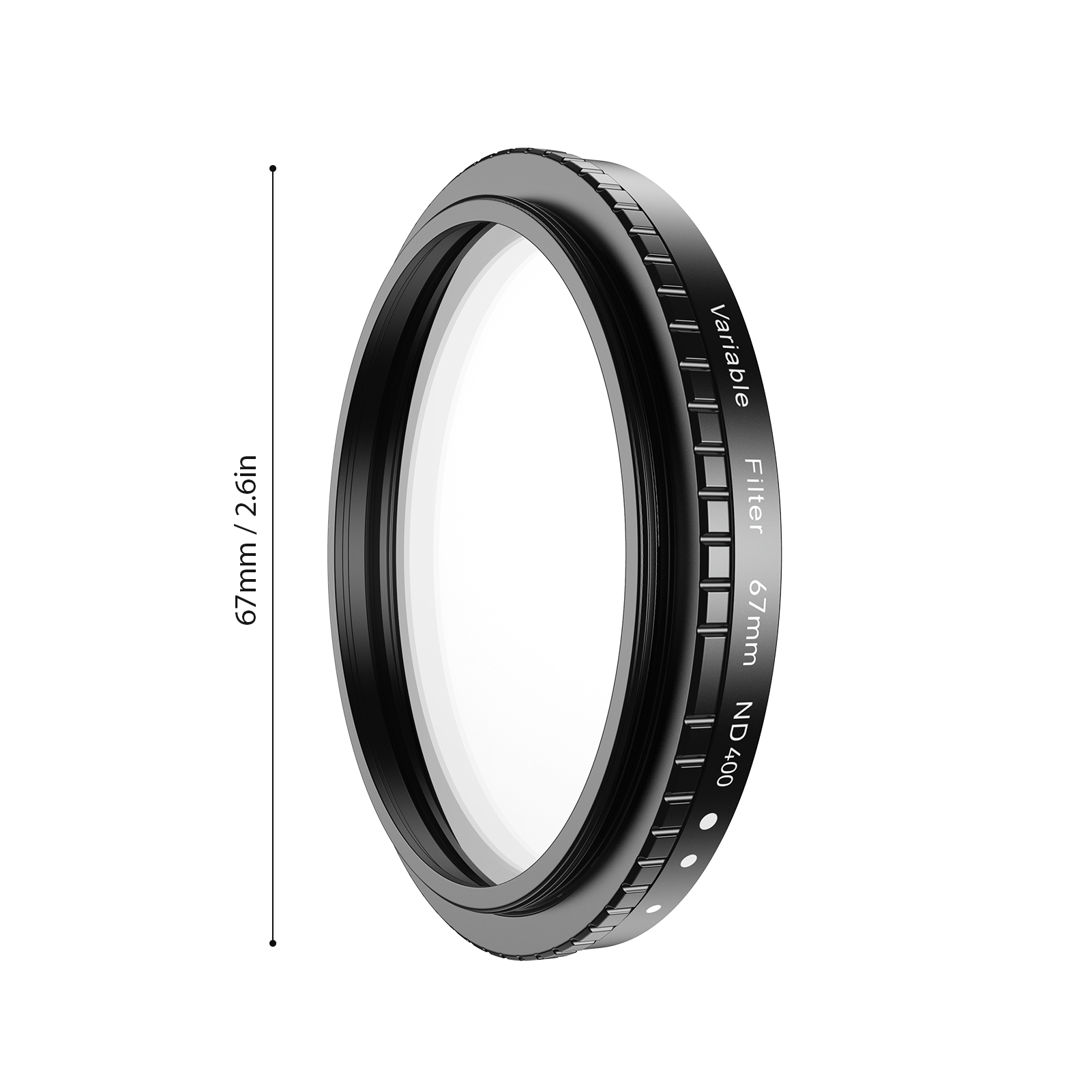 67mm Variable ND Filter For Phone Camera Lens ND2-ND400 Adjustable