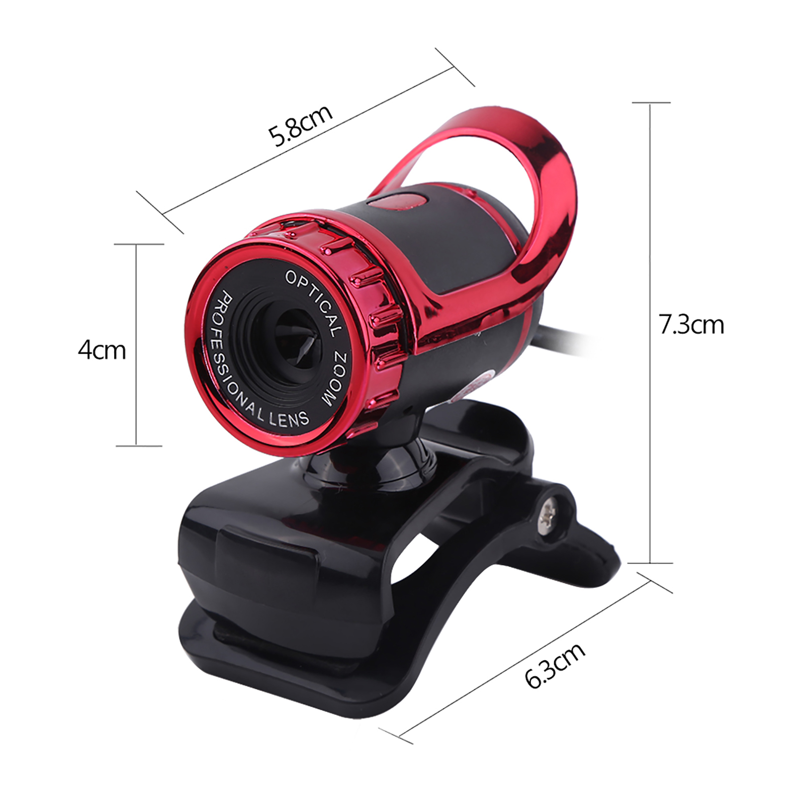 12M Pixels Clip On Webcam Web Camera HD 360° Rotating Stand Built In Mic For FY - Afbeelding 12 van 13