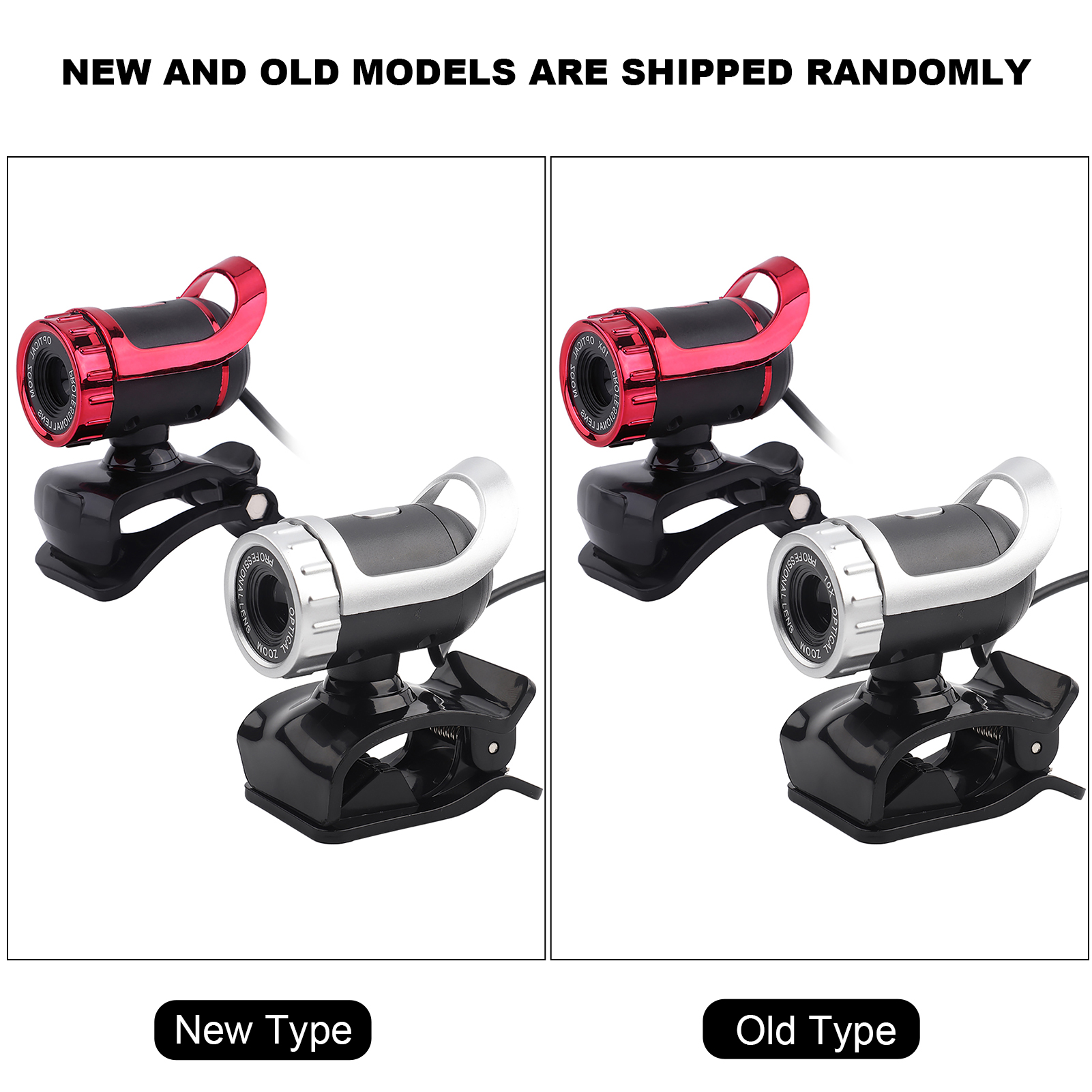 12M Pixels Clip On Webcam Web Camera HD 360° Rotating Stand Built In Microph NEW - Afbeelding 9 van 13