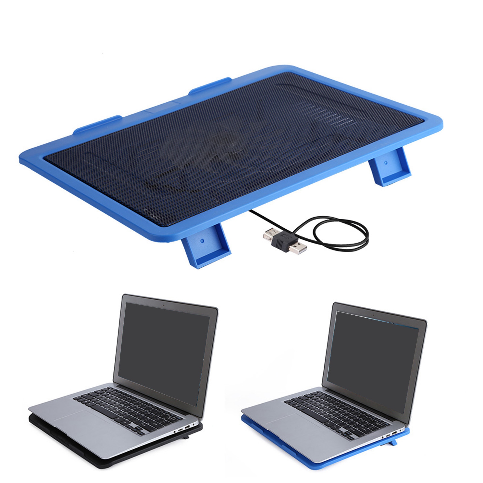 Laptop Cooler Cooling Pad Base Big Fan USB Stand For 14 Or Below Notebook B FY - Afbeelding 8 van 11