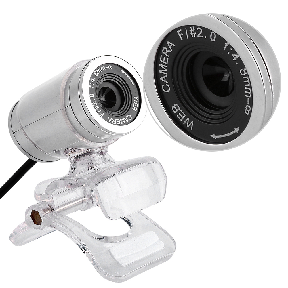 Clip On 360° USB 0.3 Megapixel HD Webcam Web Camera With Microphone NEW - Afbeelding 7 van 11