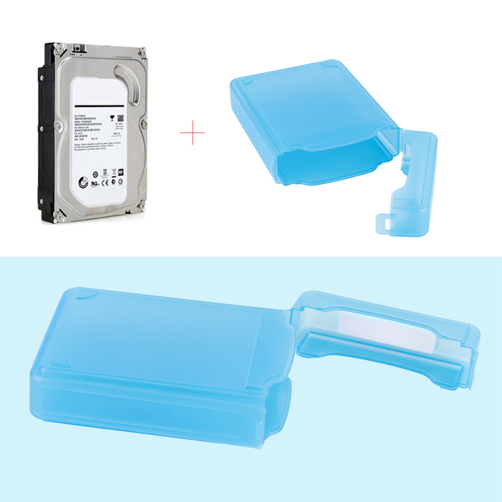 3.5 Hard Case HDD SSD Anti Static Disk Storage Box Shockproof Dust Proof NOn DB - Photo 19/21