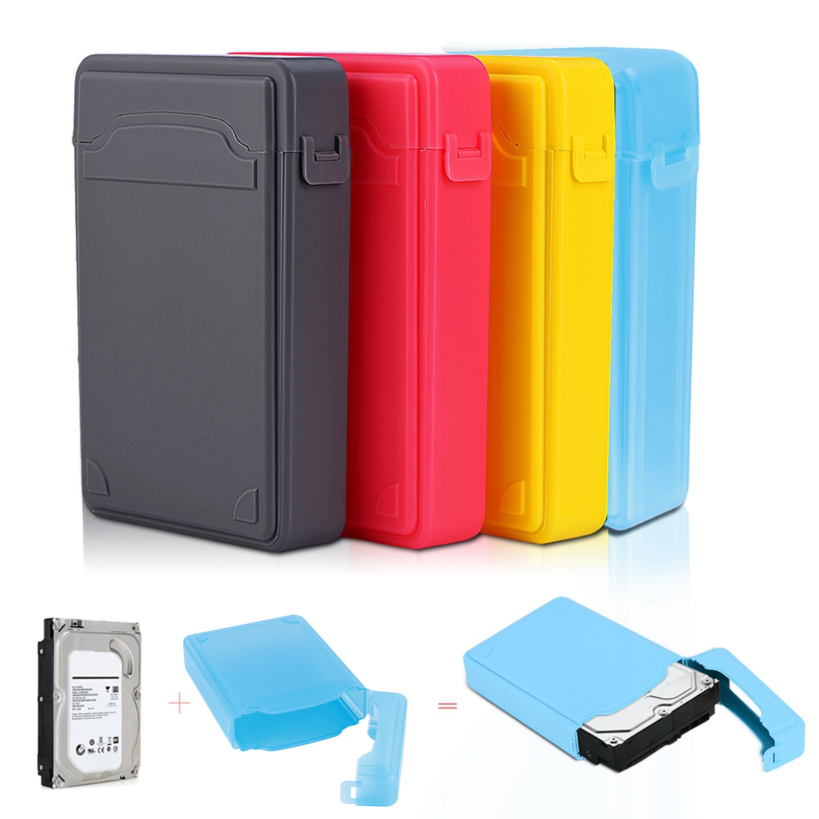 3.5 Hard Case HDD SSD Anti Static Disk Storage Box Shockproof Dust Proof NOn DB - Photo 16/21