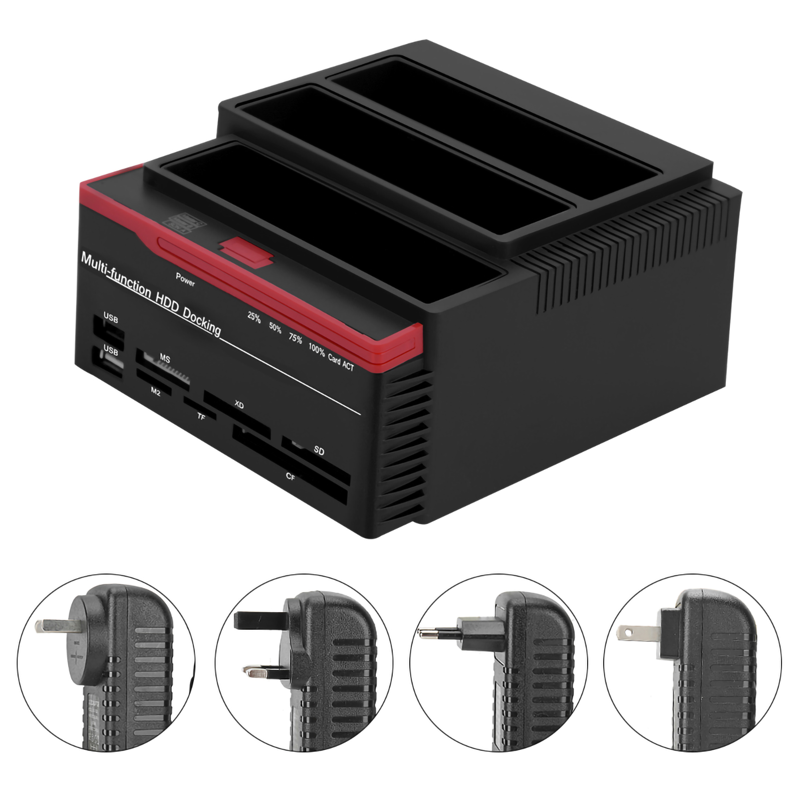 2.5in 3.5in DualBay USB3.0 IDE HDD Docking Station Offline Clone HUB Rea DB - Photo 7/14