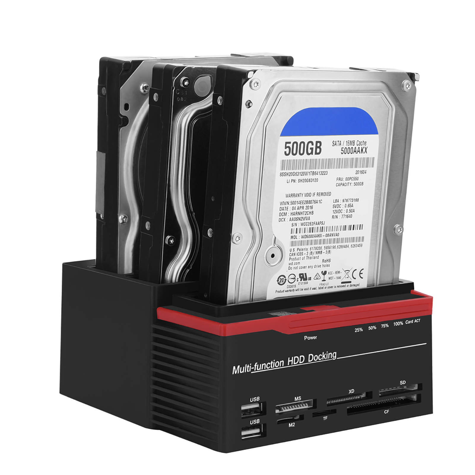 2.5in 3.5in DualBay USB3.0 IDE HDD Docking Station Offline Clone HUB Rea DB - Photo 11/14