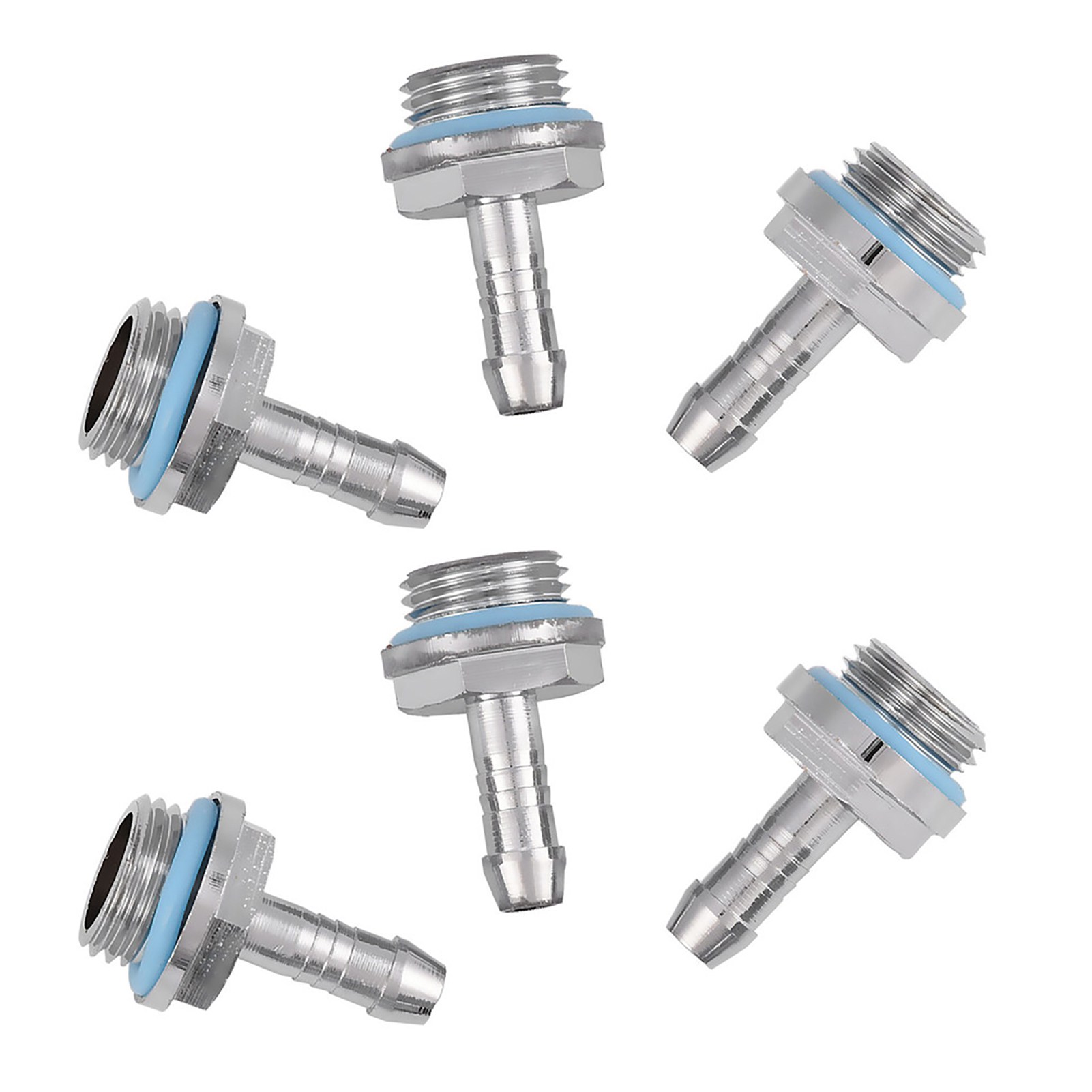 6 PCS PC Water Cooling Two touch Fitting G1/4 Thread Barb Connector for Tube - Afbeelding 11 van 15