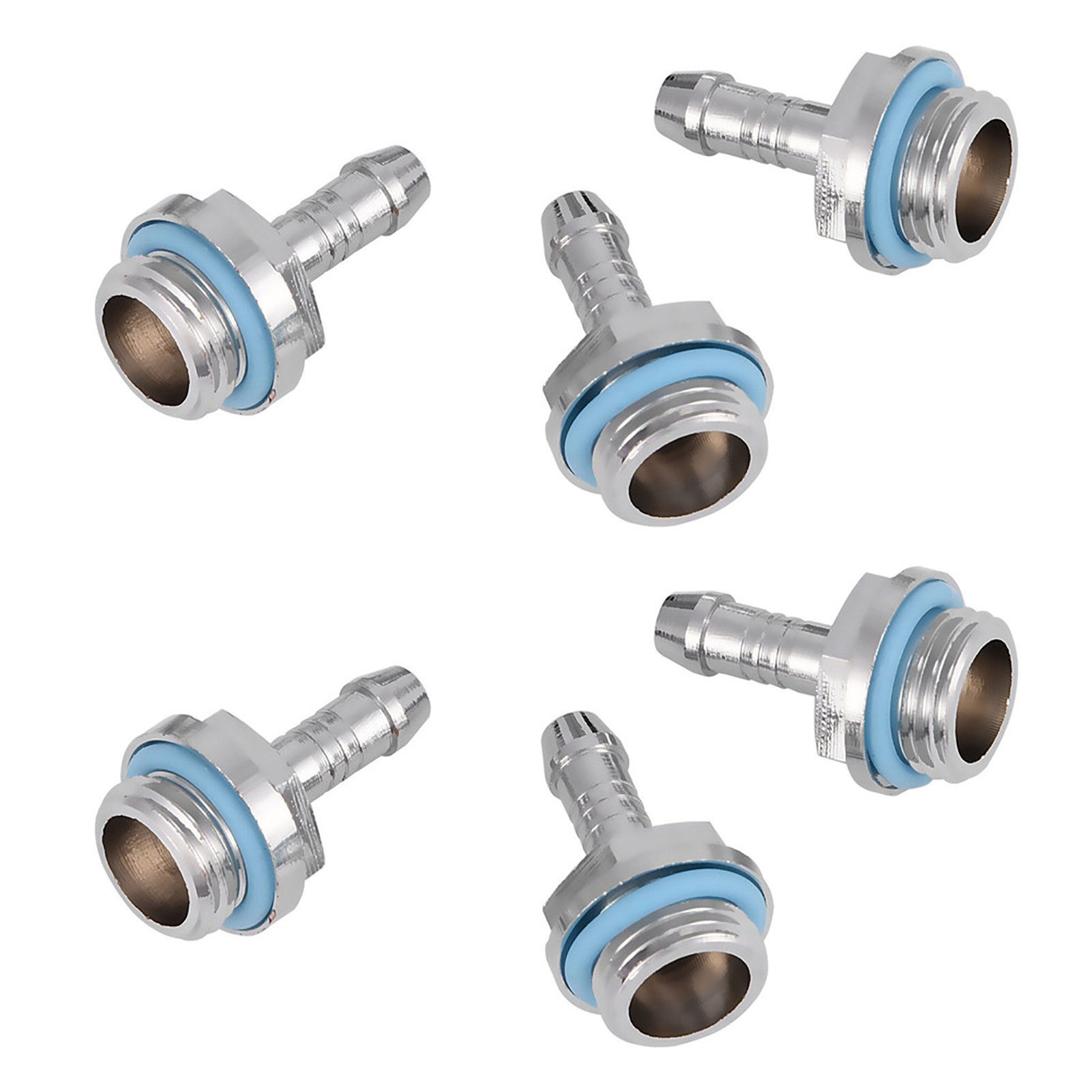 6 PCS PC Water Cooling Two touch Fitting G1/4 Thread Barb Connector for Tube - Afbeelding 10 van 15