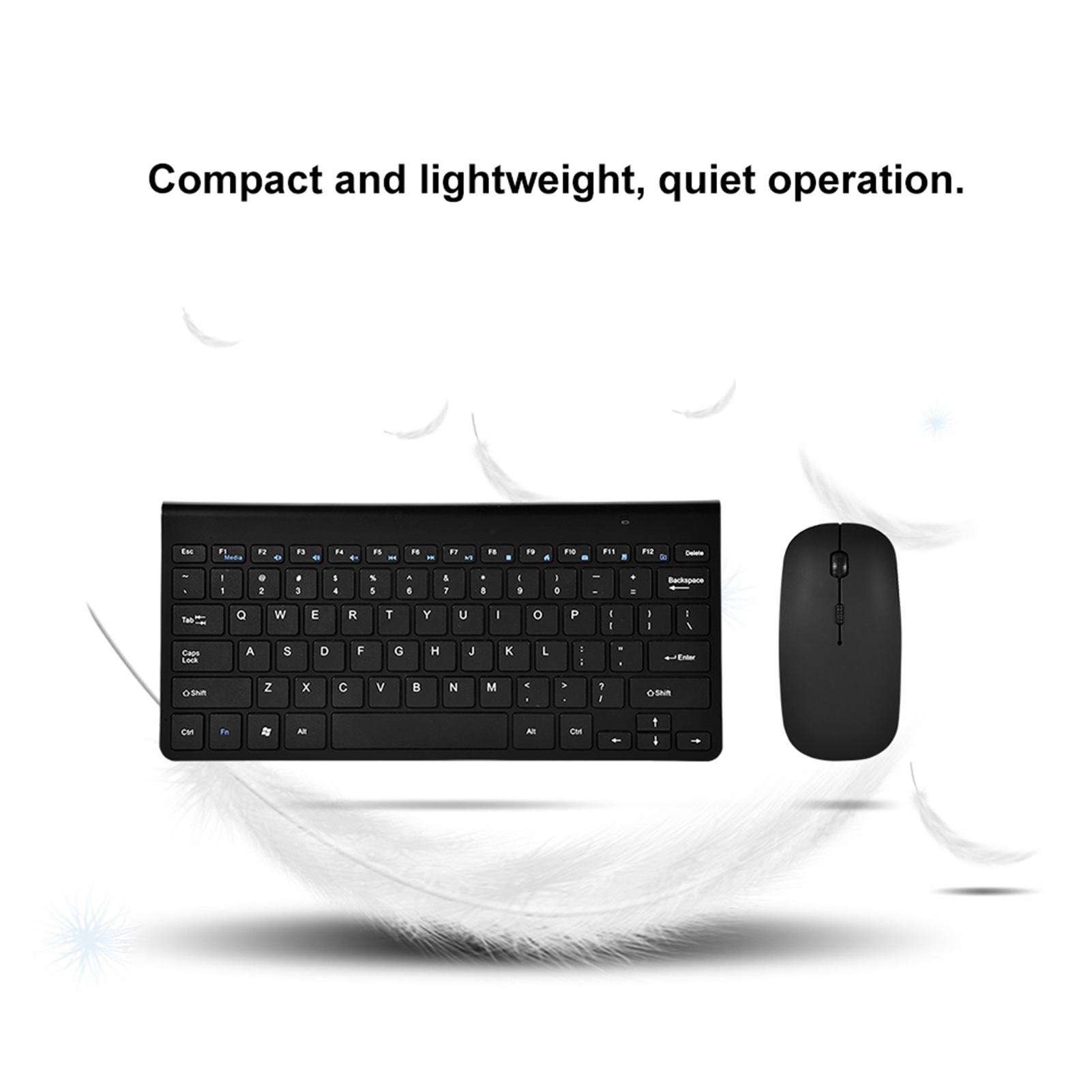 Slim 2.4GHz Wireless Keyboard And Mouse Kit For Desktop Laptop Black DOB - Picture 14 of 19