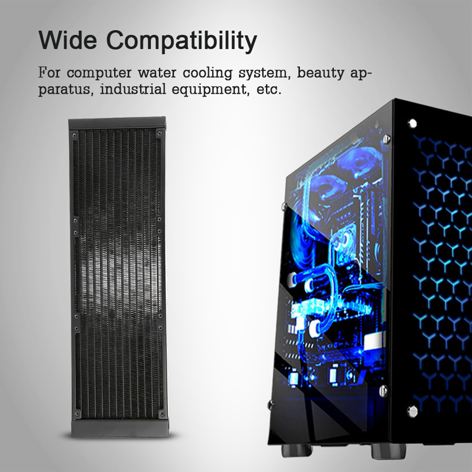 Fast Heat Dissipation PC Heat Exchanger 12 Tubes Computer Heat Exchanger CB - Afbeelding 11 van 17