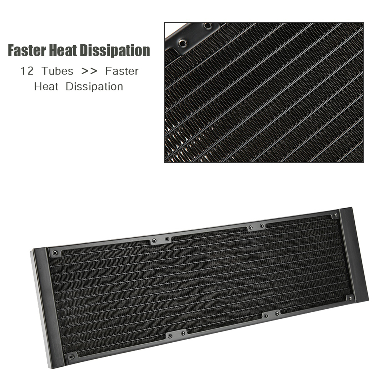 Fast Heat Dissipation PC Heat Exchanger 12 Tubes Computer Heat Exchanger CB - Afbeelding 16 van 17